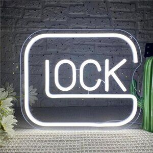 Glock Pistol Gun LED Neon Light Sign Tactical Army Navy Seals Room Man Cave NEW